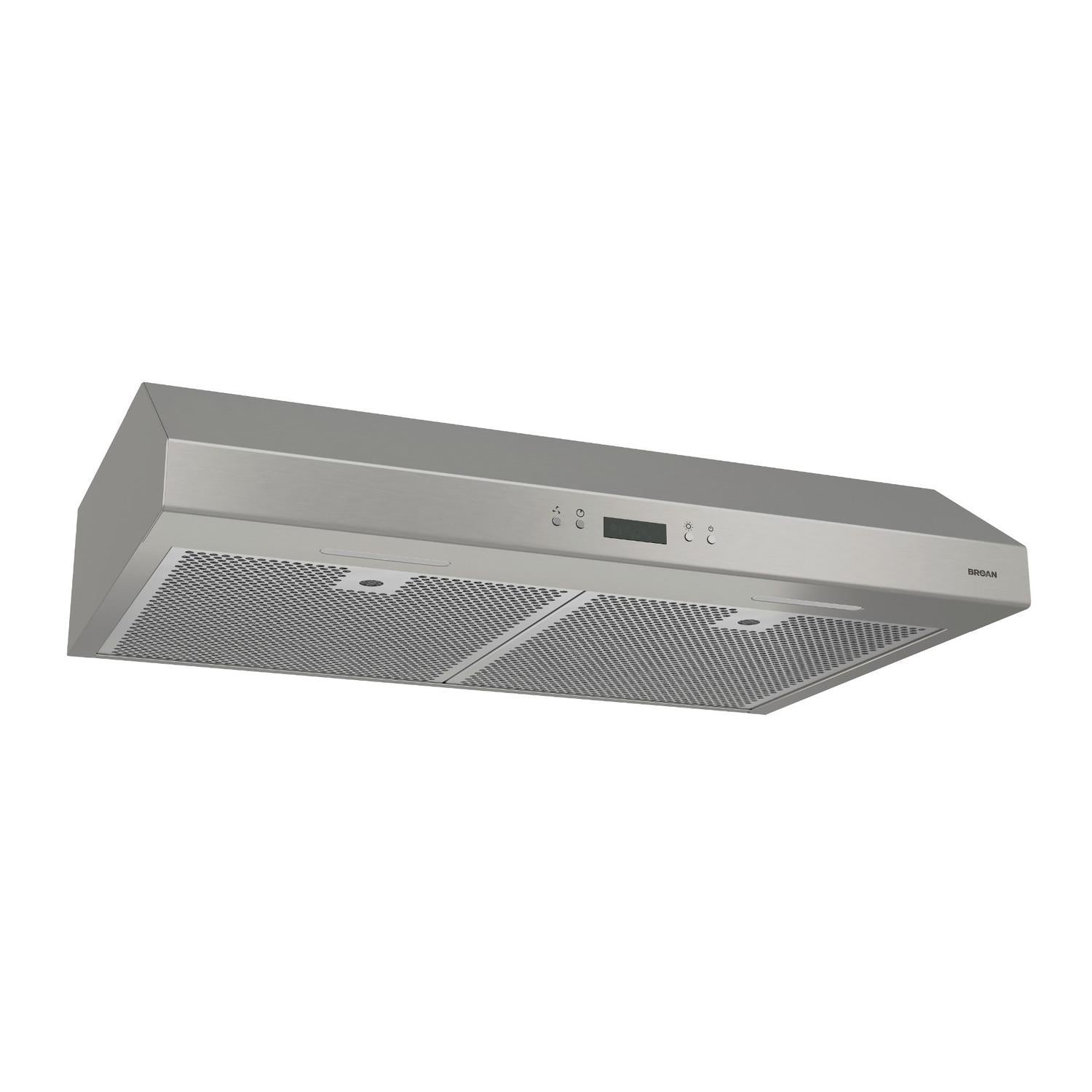 Broan® Glacier 42-inch Under-Cabinet Range Hood, 450 Max Blower CFM, Black