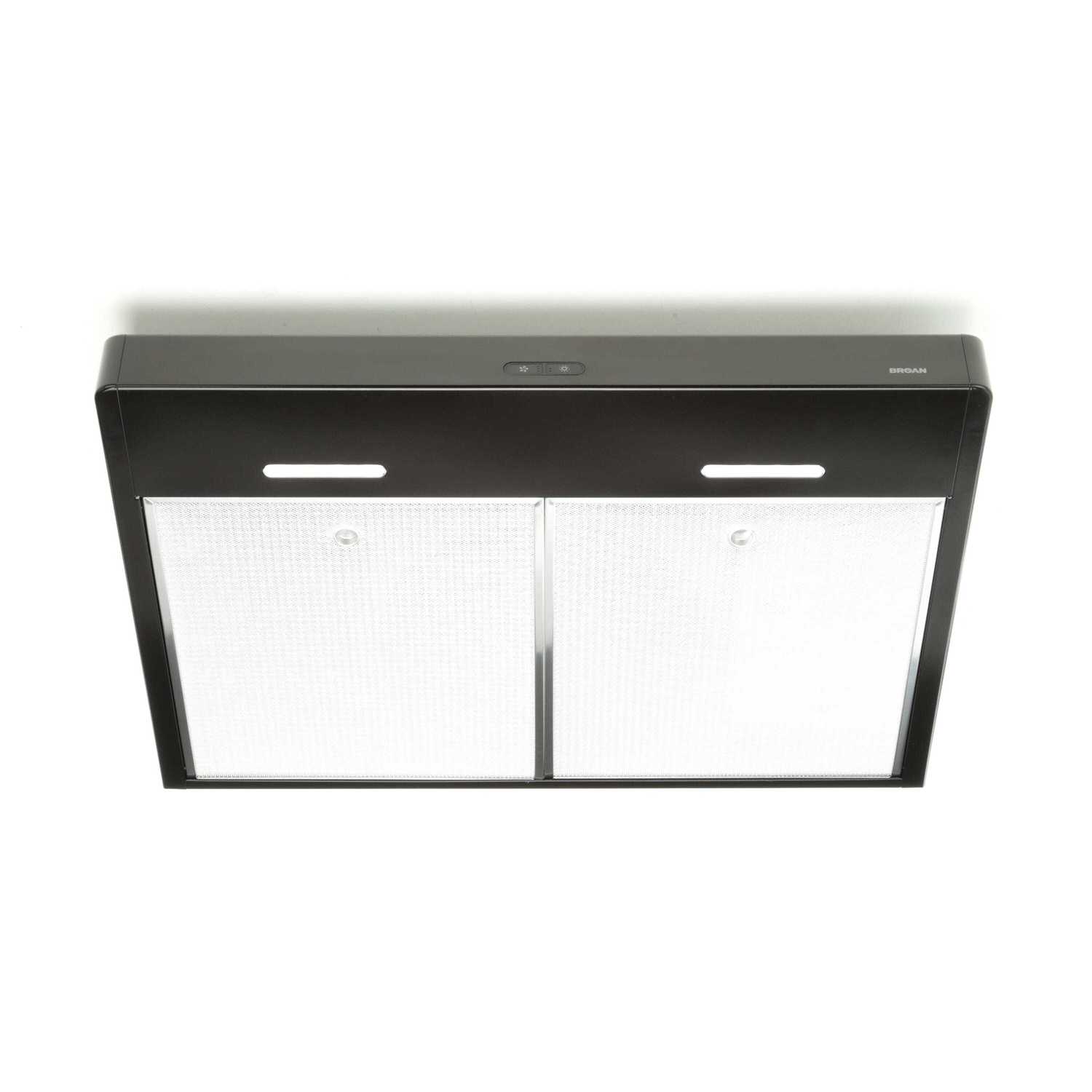 Broan BNDF130BL Tenaya 30-inch 300 CFM Black Under-Cabinet Range Hood with LED light