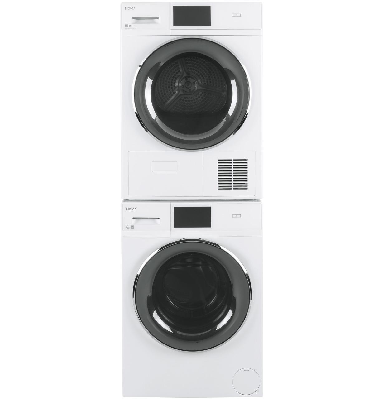 4.1 cu.ft. Capacity Smart 24" Ventless Condenser Frontload Electric Dryer with Stainless Steel Basket