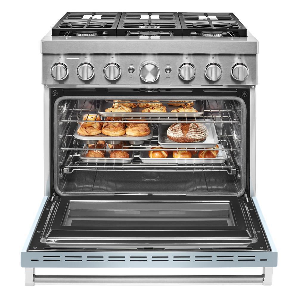 KFDC506JMB KitchenAid® 36'' Smart Commercial-Style Dual Fuel Range with 6 Burners