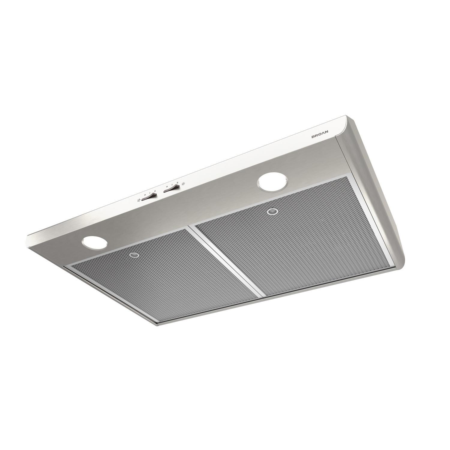 BKSH130SS Broan 30-Inch 300 Max Blower CFM 5.0 Sones Stainless Steel Range Hood