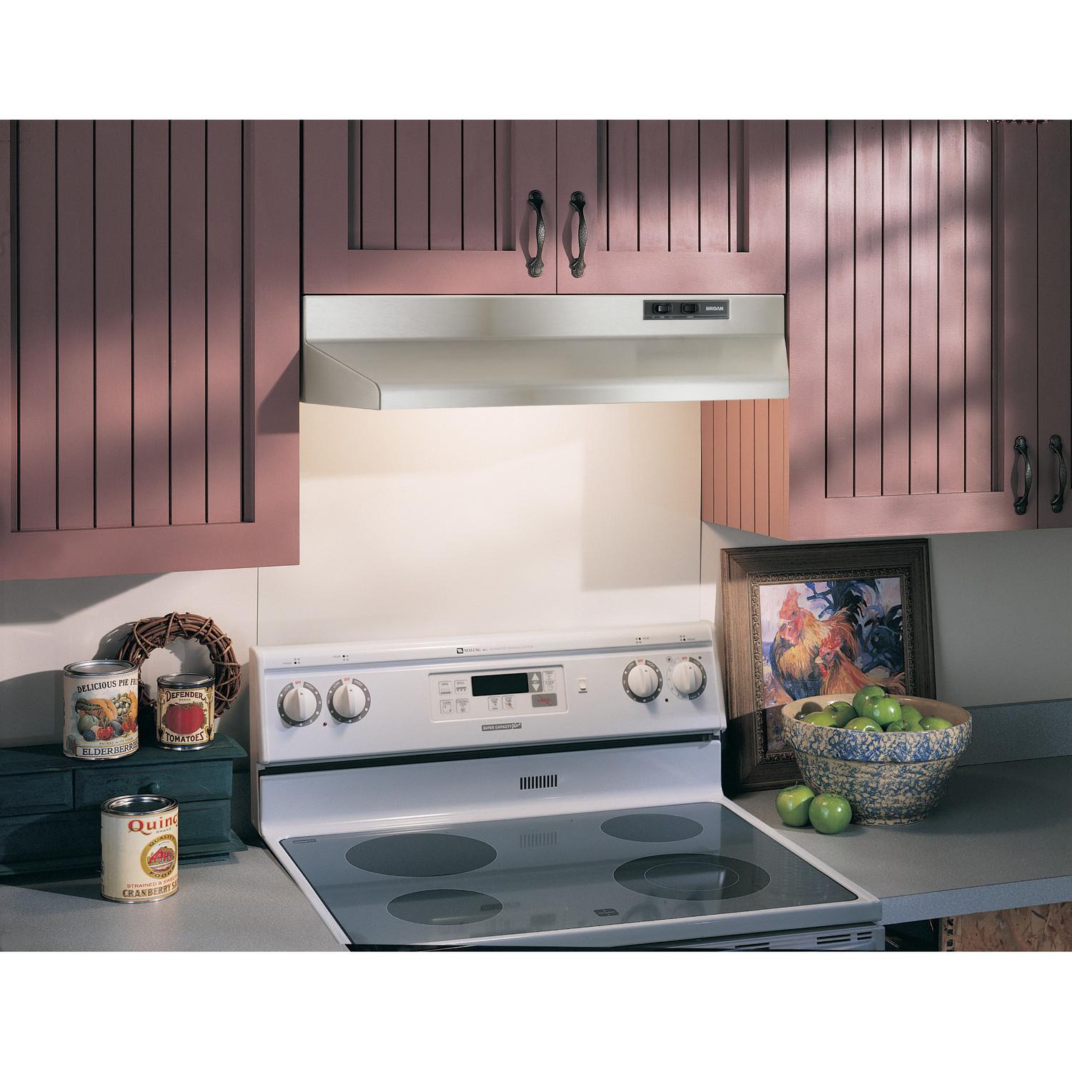 Broan 422404 **DISCONTINUED** Broan® 24-Inch Under-Cabinet Range Hood, Stainless Steel