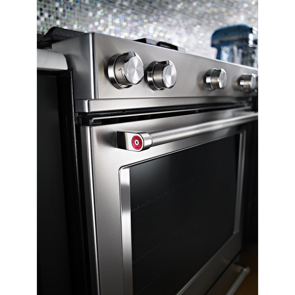 Kitchenaid KSDB900ESS 30-Inch 5-Burner Dual Fuel Convection Slide-In Range with Baking Drawer