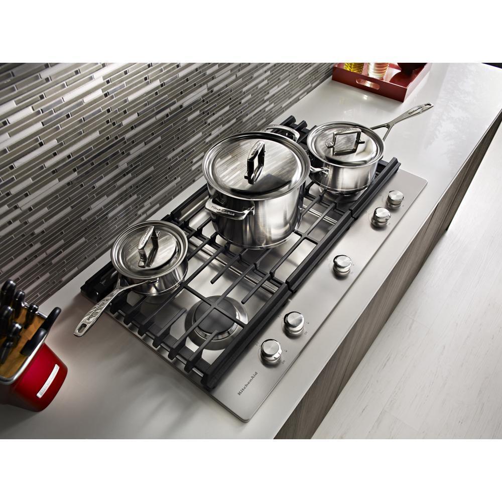 Kitchenaid KCGS956ESS 36" 5-Burner Gas Cooktop with Griddle