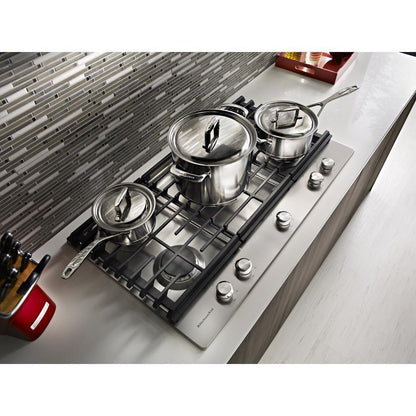 Kitchenaid KCGS956ESS 36" 5-Burner Gas Cooktop with Griddle