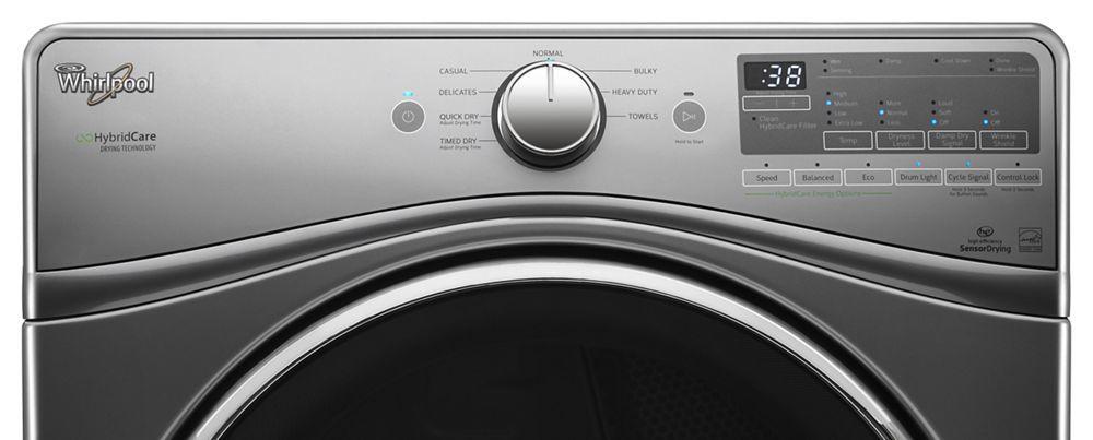 Whirlpool WED9290FC 7.4 cu.ft Front Load Ventless Heat Pump Dryer with Advanced Moisture Sensing, 8 cycles