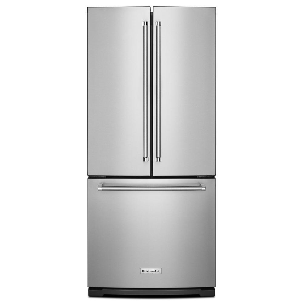 Kitchenaid 20 cu. Ft. 30-Inch Width Standard Depth French Door Refrigerator with Interior Dispense