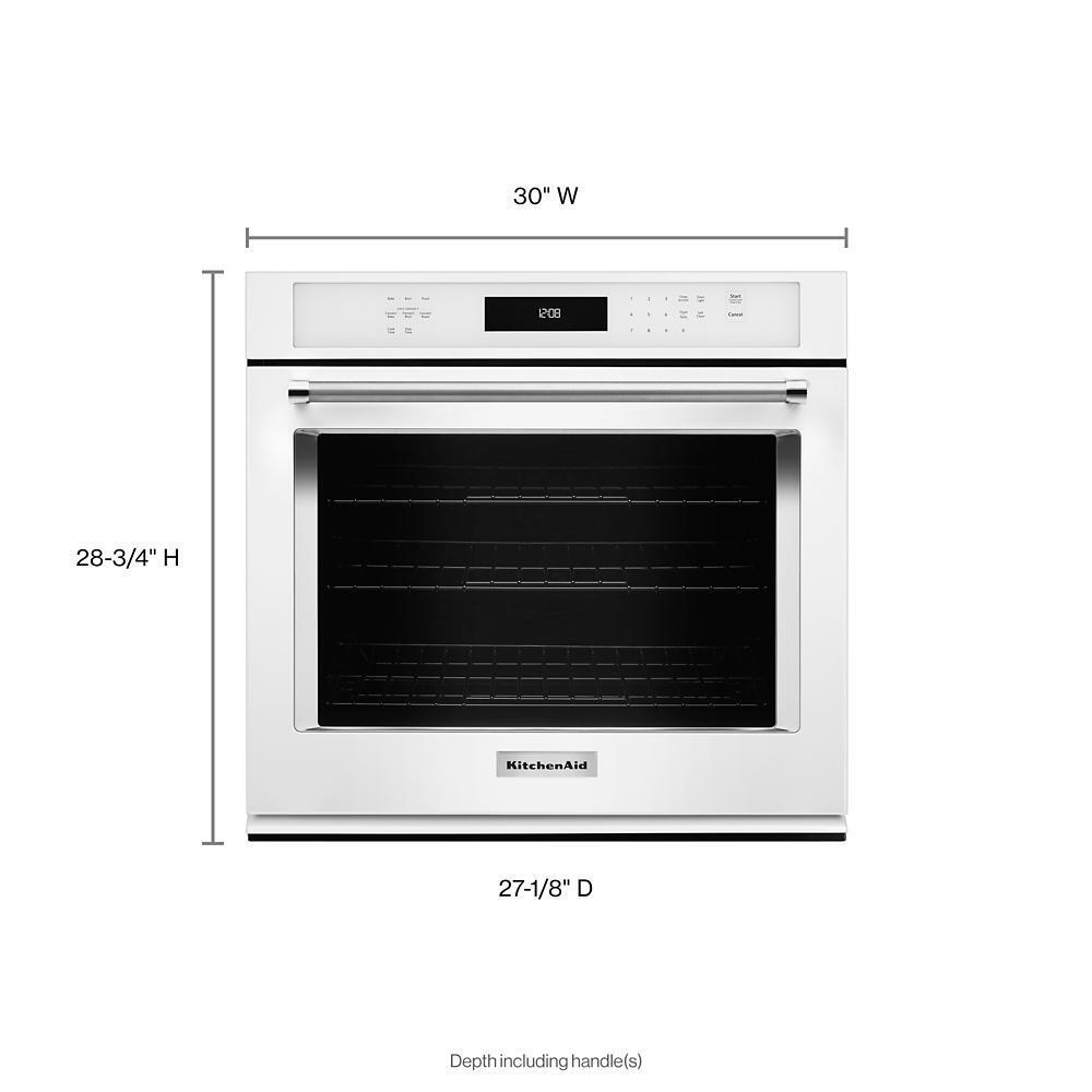 Kitchenaid KOSE500EWH 30" Single Wall Oven with Even-Heat™ True Convection