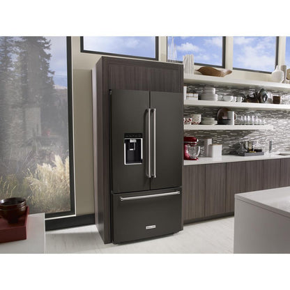Kitchenaid KRFC704FBS 23.8 cu. ft. 36" Counter-Depth French Door Platinum Interior Refrigerator with PrintShield™ Finish
