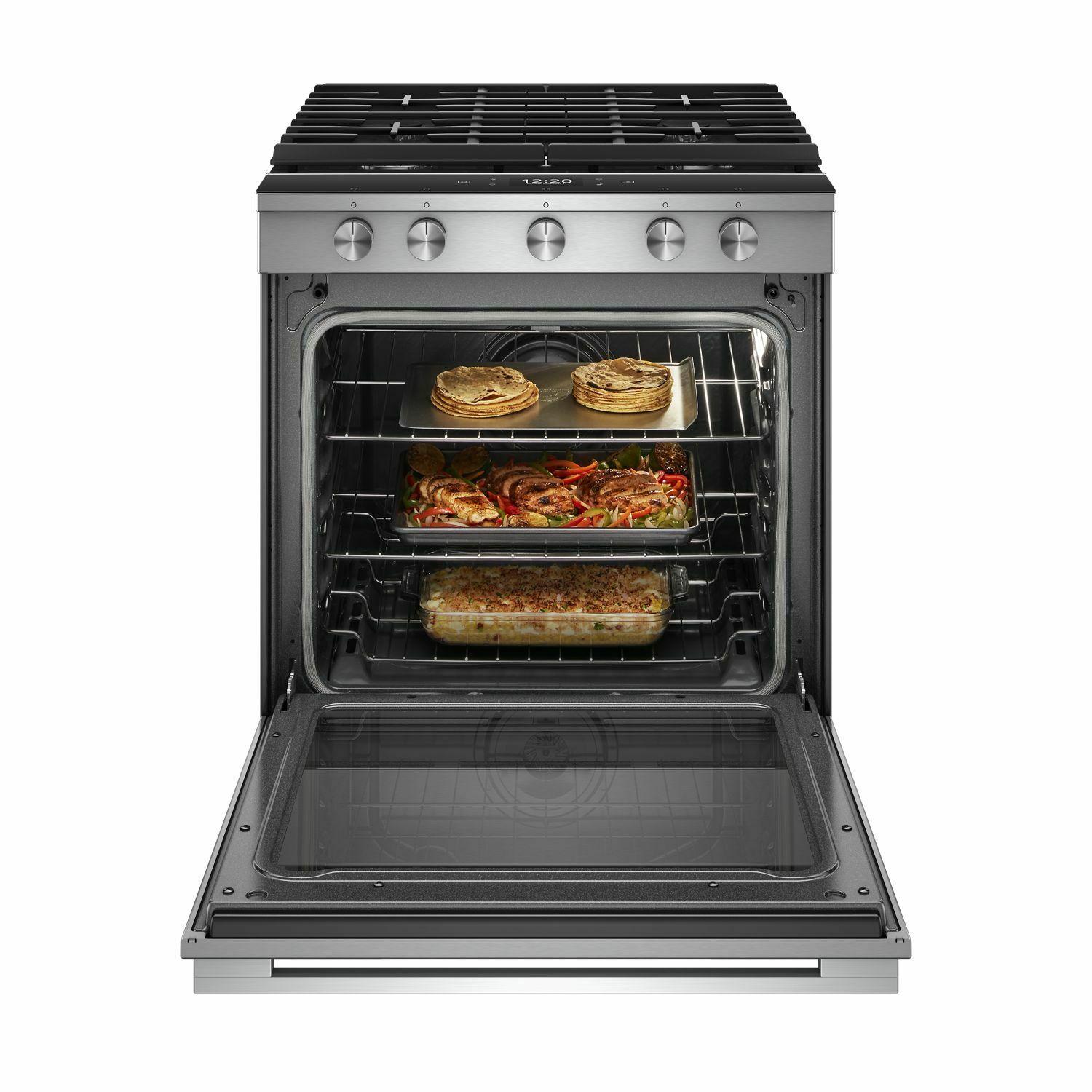 Whirlpool WEGA25H0HZ 5.8 cu. ft. Smart Slide-in Gas Range with EZ-2-Lift™ Hinged Cast-Iron Grates