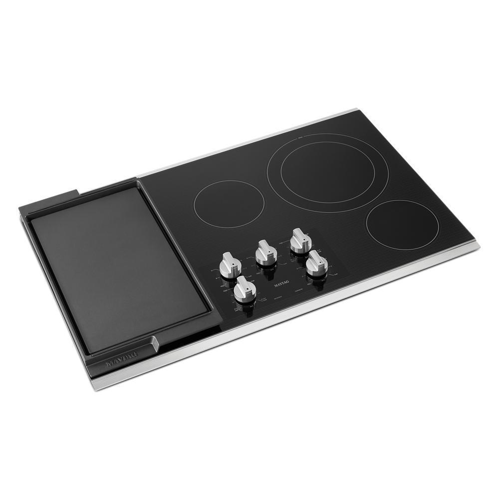 Maytag 36-Inch Electric Cooktop with Reversible Grill and Griddle