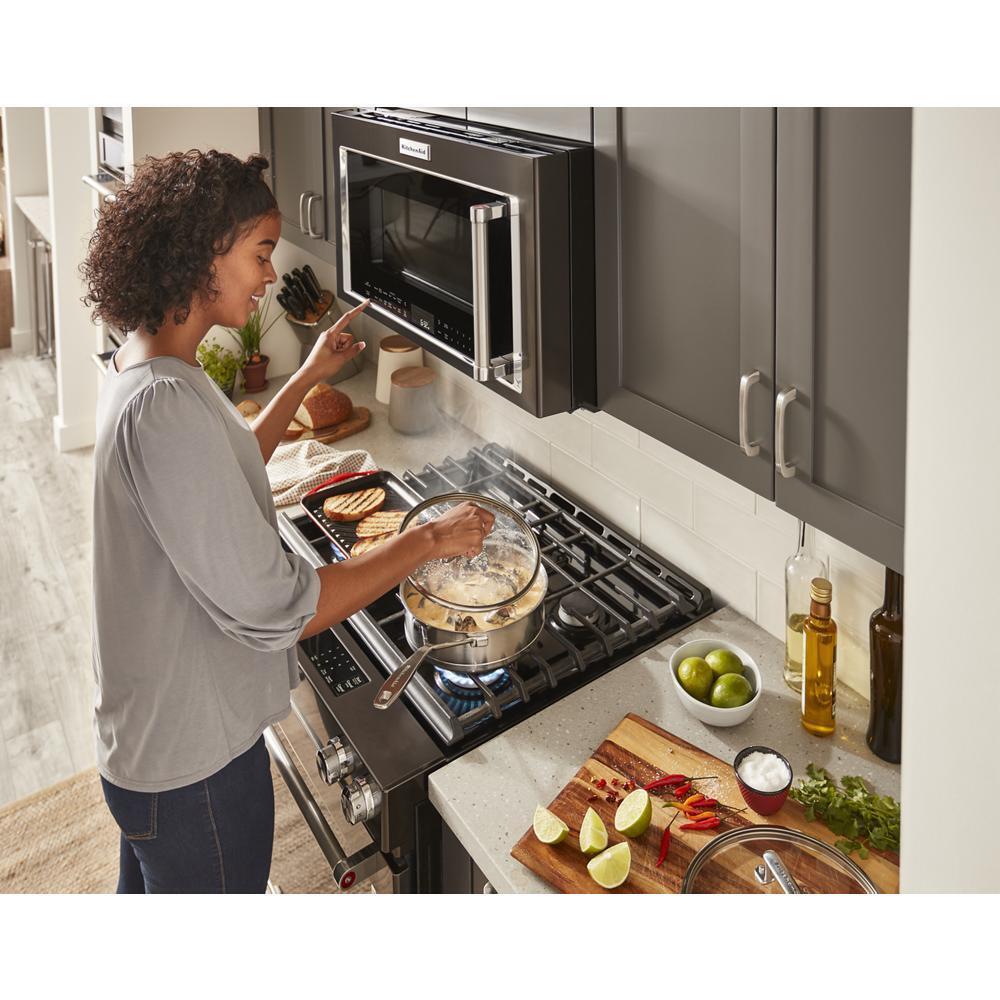 Kitchenaid KSGG700EBS 30-Inch 5-Burner Gas Slide-In Convection Range