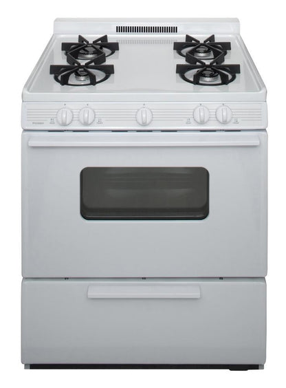 Premier BMK5X0OP 30 in. Freestanding Battery-Generated Spark Ignition Gas Range in White