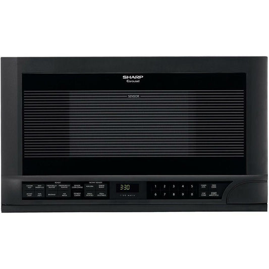 Sharp R1210TY 1.5 cu. ft. 1100W Black Sharp Over-the-Counter Carousel Microwave Oven