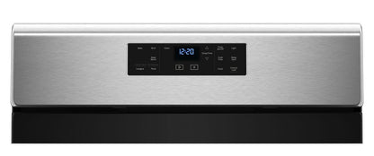 5.0 cu. ft. Freestanding Gas Range with Center Oval Burner Black-on-Stainless