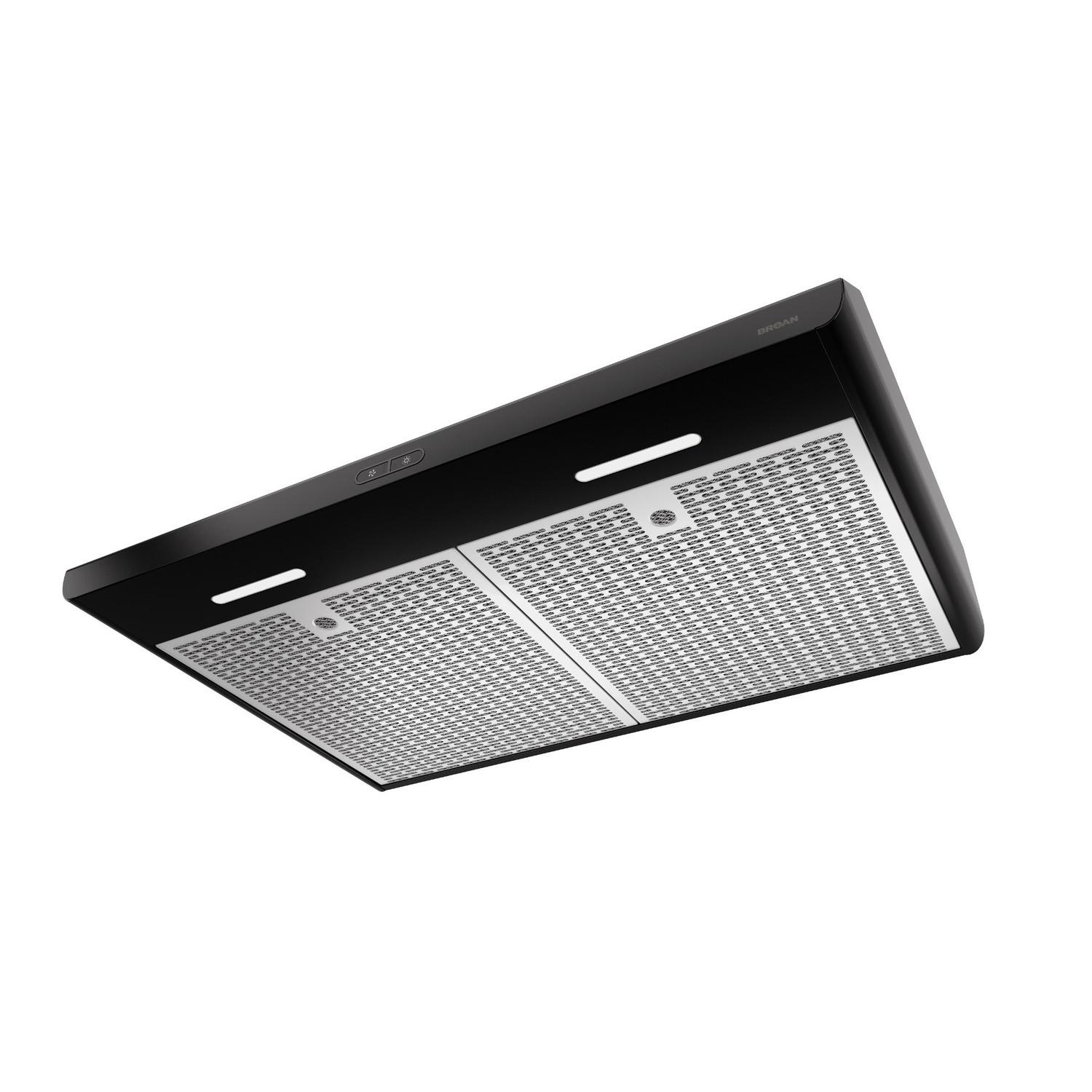 Broan BKDEG130BL **DISCONTINUED** Broan® Sahale 30-Inch Convertible Under-Cabinet Range Hood, ENERGY STAR®, 375 Max Blower CFM, Black