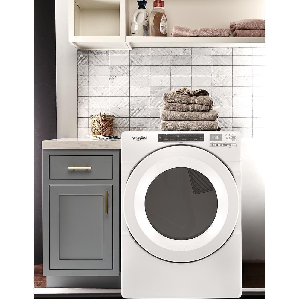 Whirlpool WED560LHW 7.4 cu.ft Front Load Long Vent Electric Dryer with Intuitive Controls