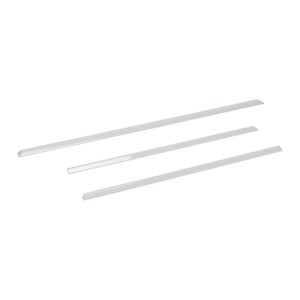 Whirlpool W10675027 30" Slide-in Range Trim Kit, White, with (1) 30" L trim piece, (2) 20" L trim pieces, and installation instructions