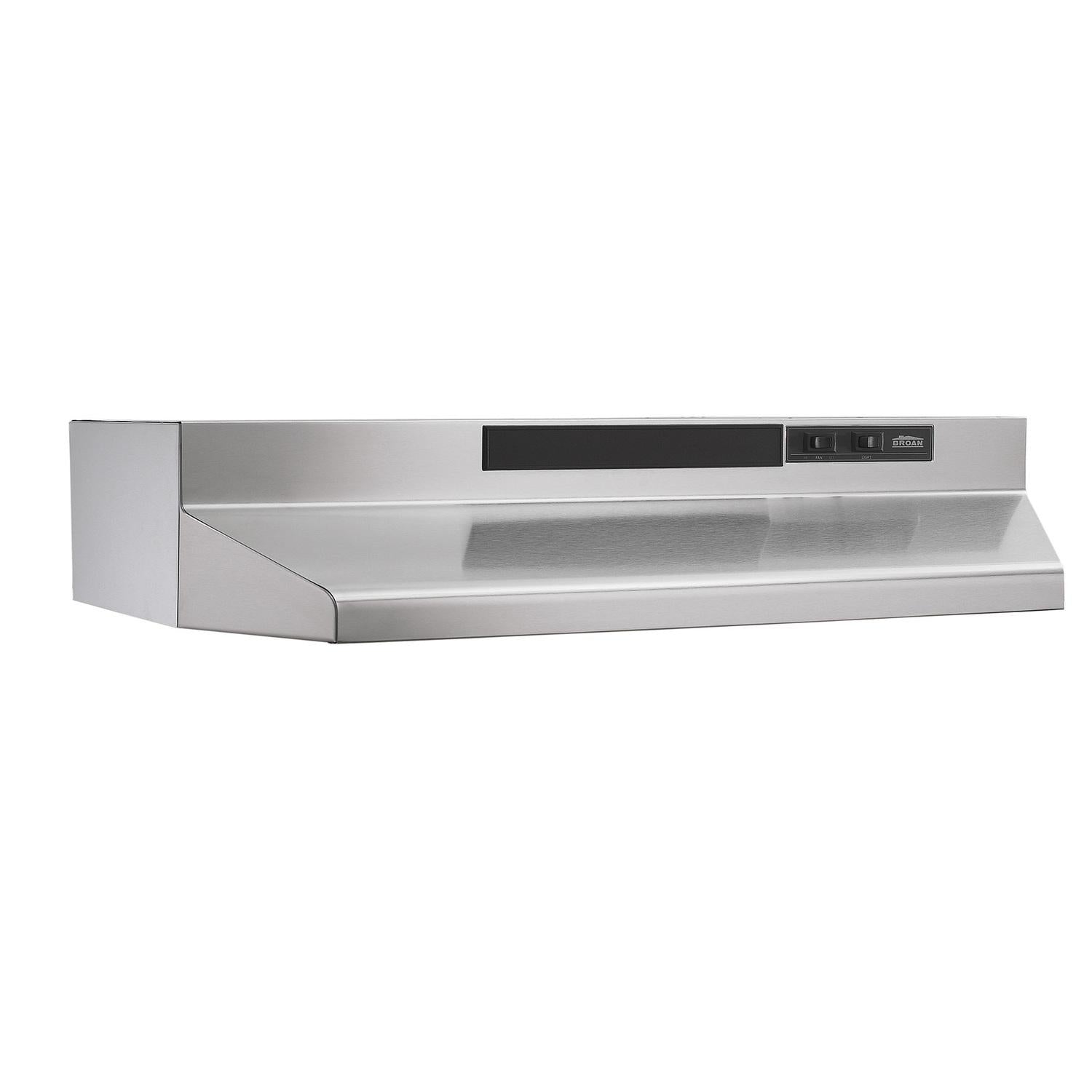 F404204 Broan® 42-Inch Convertible Under-Cabinet Range Hood, 230 Max Blower CFM, Stainless Steel