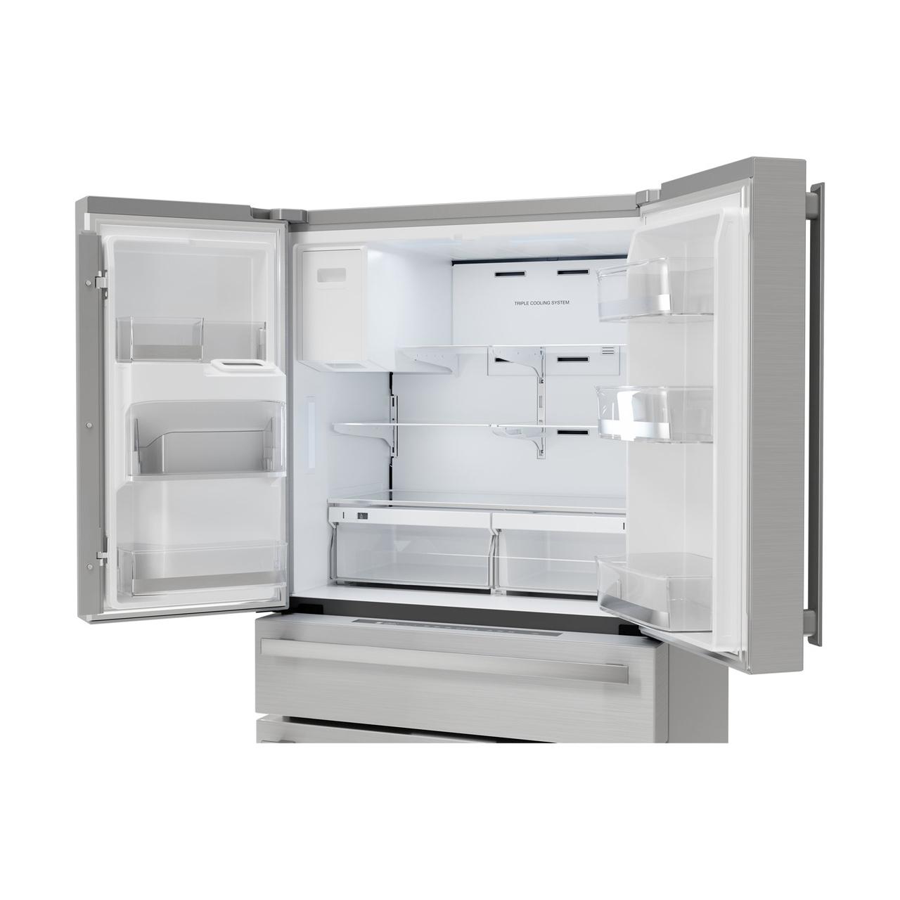 Sharp French 4-Door Counter-Depth Refrigerator with Water Dispenser