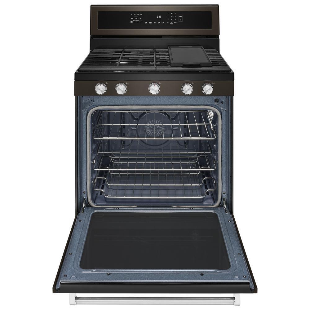 Kitchenaid KFGG500EBS 30-Inch 5-Burner Gas Convection Range
