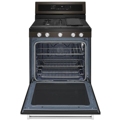 Kitchenaid KFGG500EBS 30-Inch 5-Burner Gas Convection Range