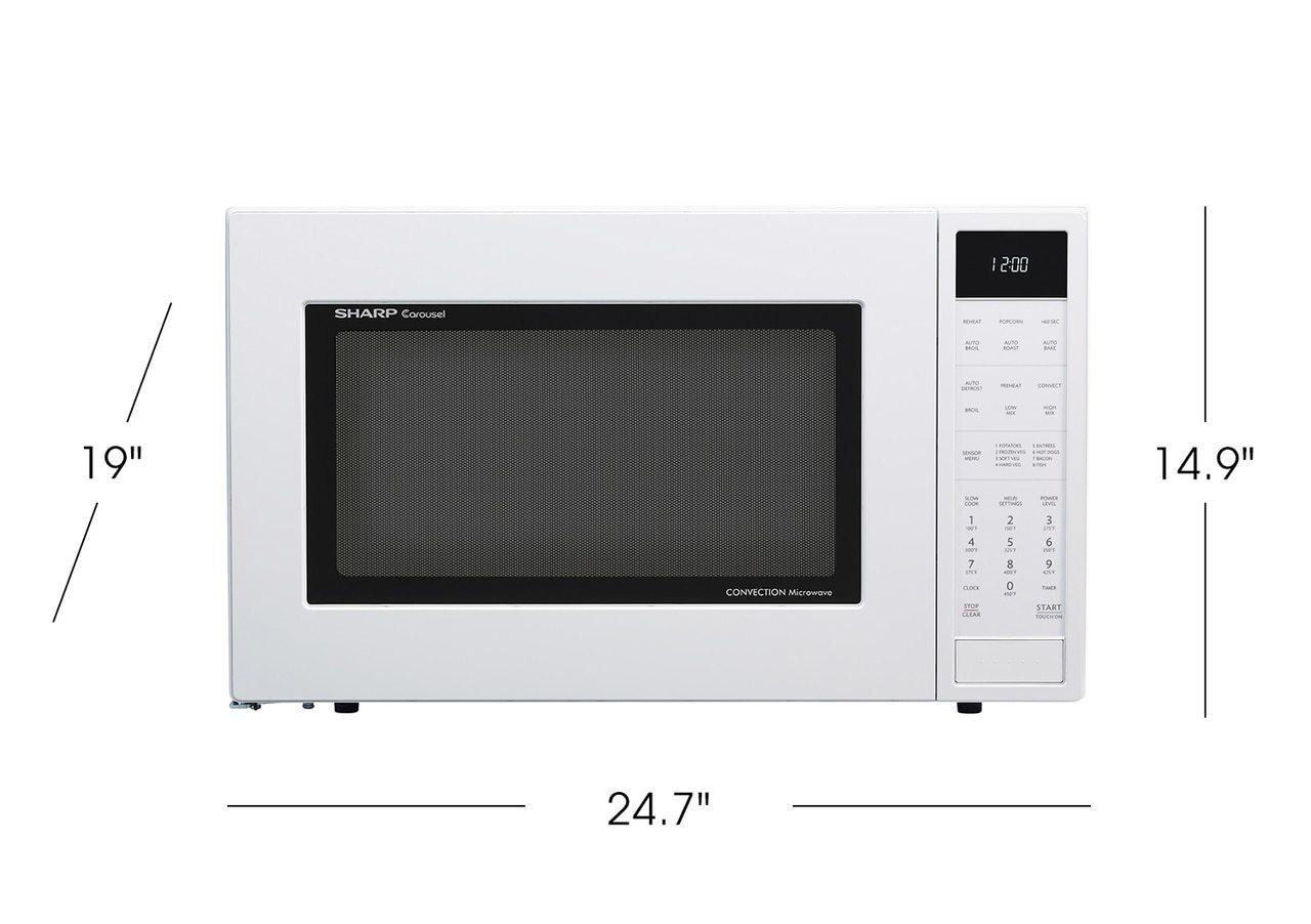 Sharp SMC1585BW 1.5 cu. ft. 900W Sharp White Carousel Convection + Microwave Oven