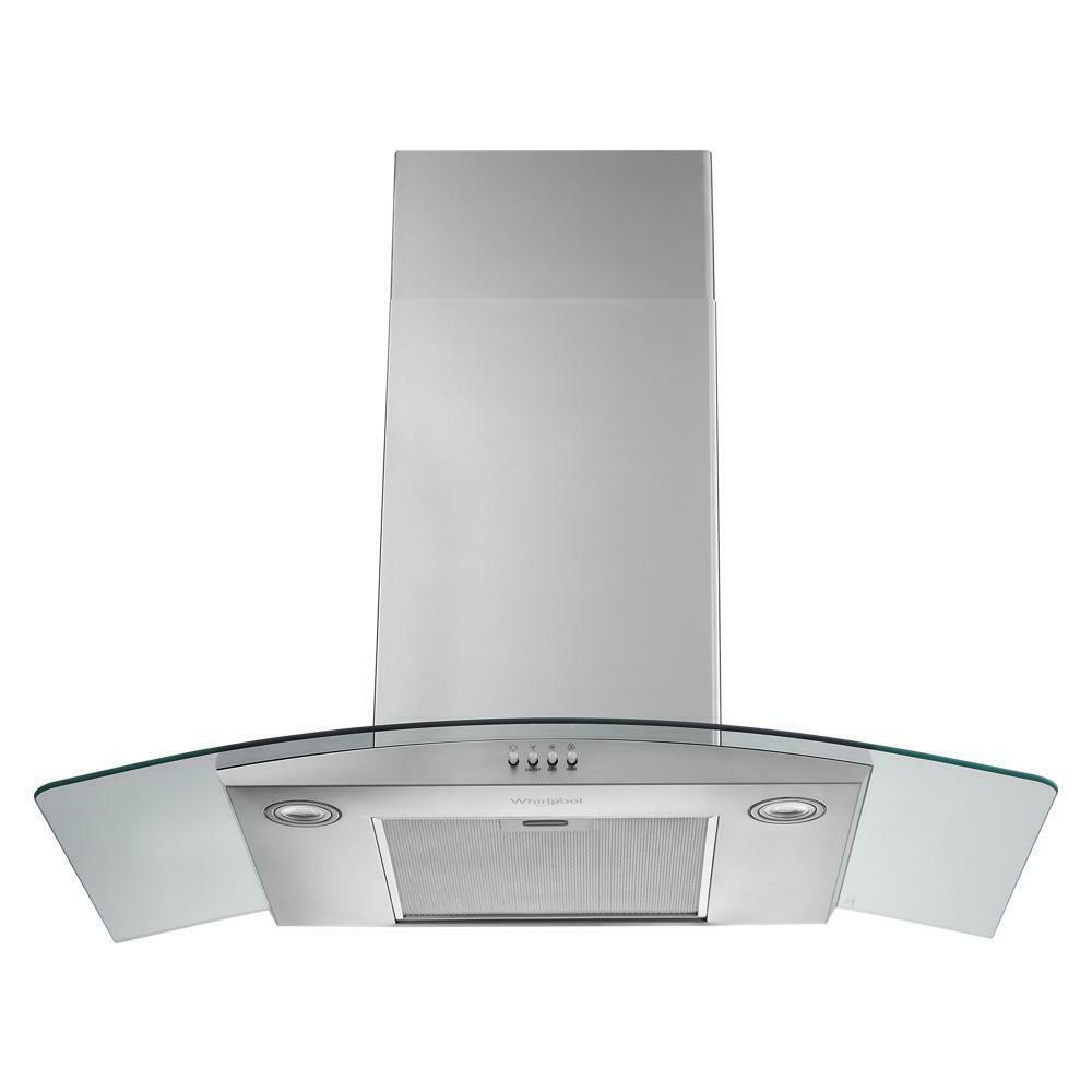 Whirlpool WVW51UC6LS 36" Curved Glass Wall Mount Range Hood