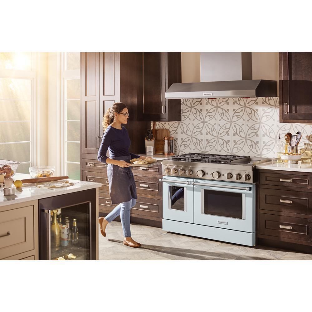 KFDC558JMB KitchenAid® 48'' Smart Commercial-Style Dual Fuel Range with Griddle