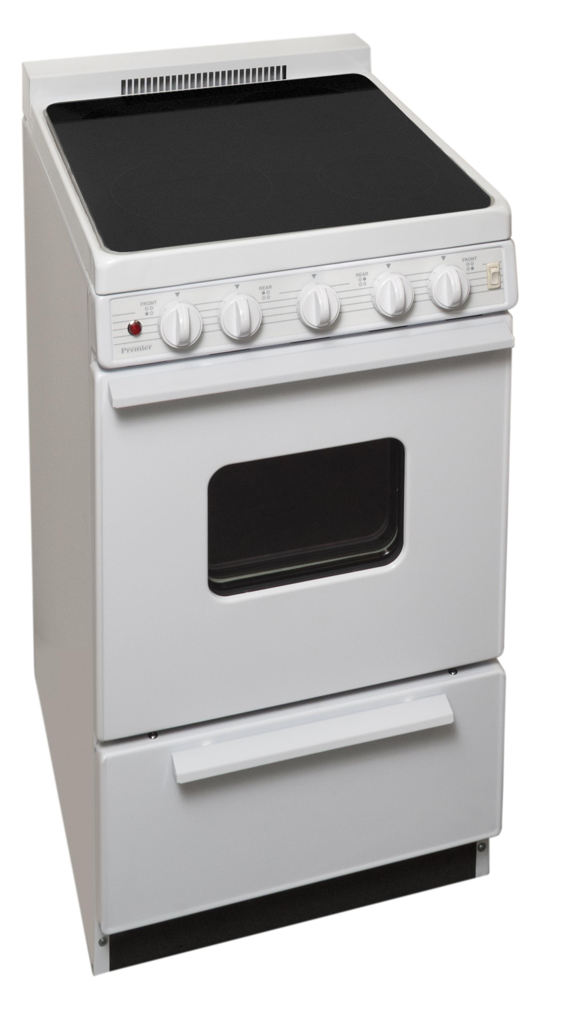 Premier 20 in. Freestanding Smooth Top Electric Range in White