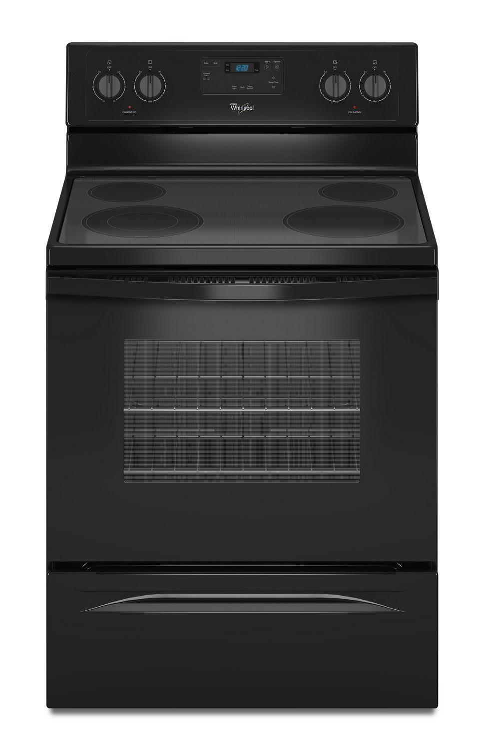 Whirlpool WFE320M0EB 4.8 Cu. Ft. Freestanding Electric Range with FlexHeat Dual Radiant Element Black