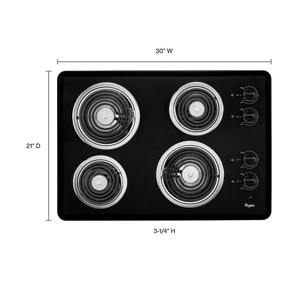 Whirlpool WCC31430AB 30" WHR COIL CT BLACK