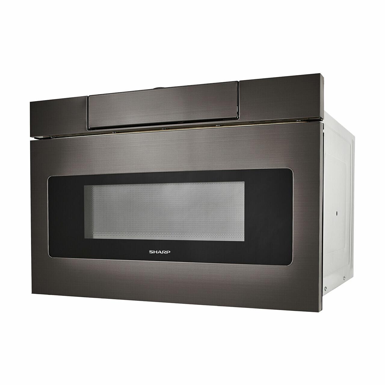 Sharp 24 in. 1.2 cu. ft. 950W Sharp Black Stainless Steel Microwave Drawer Oven