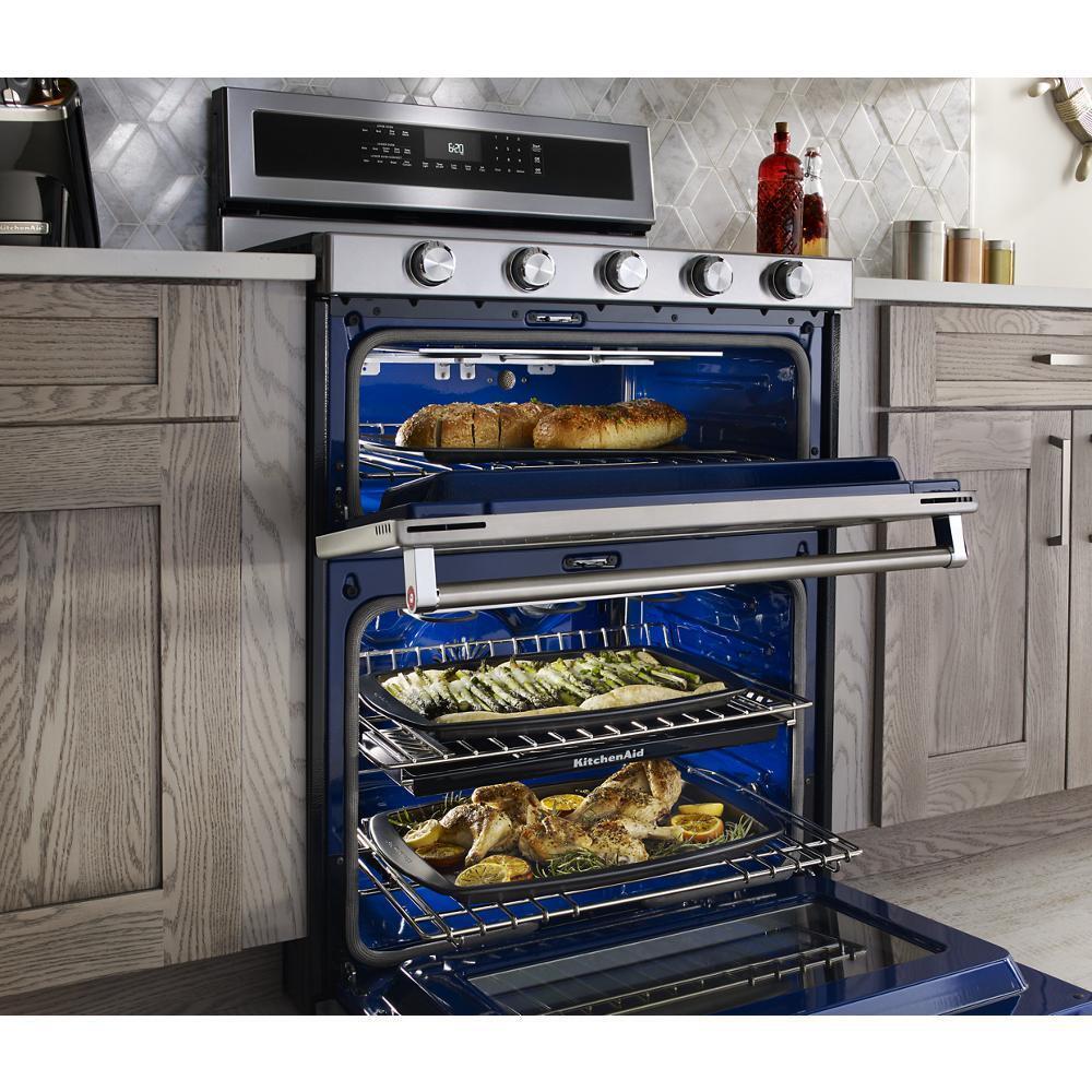 Kitchenaid KFDD500ESS 30-Inch 5 Burner Dual Fuel Double Oven Convection Range