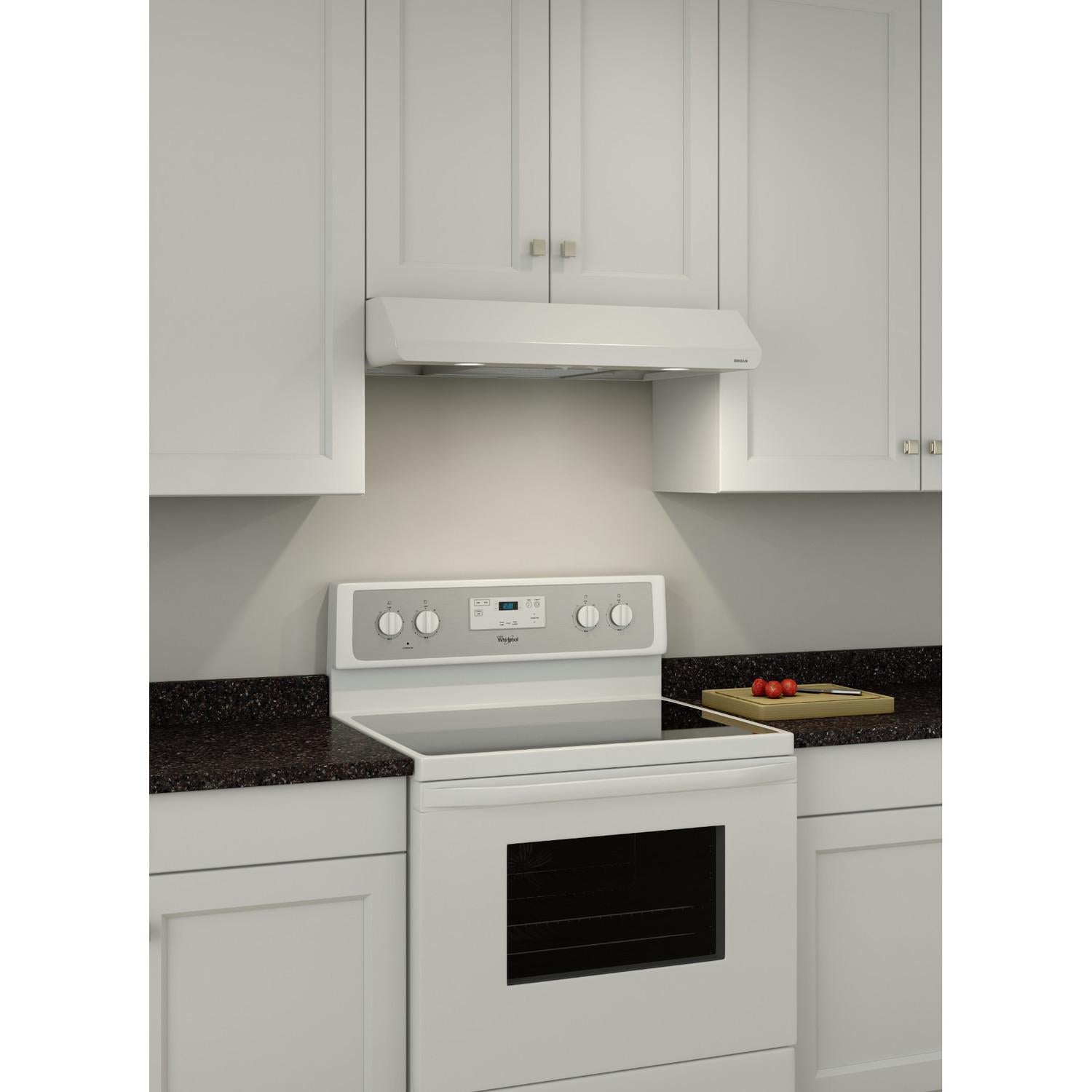 Broan BKSA130WW **DISCONTINUED** Broan® 30-Inch Convertible Under-Cabinet Range Hood, 300 Max Blower CFM, White