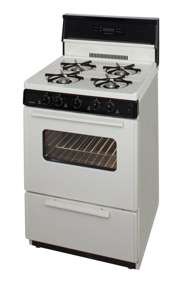 Premier SCK240TP0 24 in. Freestanding Gas Range in Biscuit