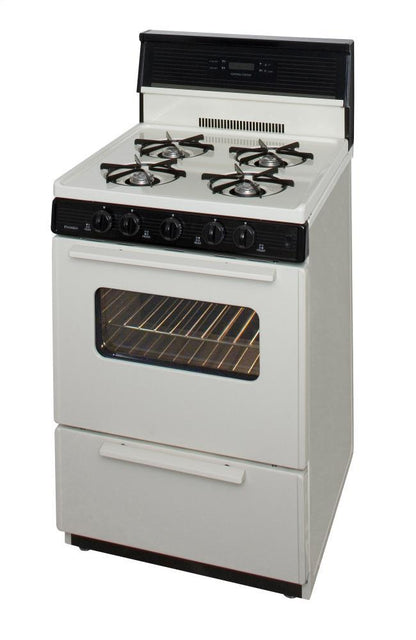 Premier SCK240TP0 24 in. Freestanding Gas Range in Biscuit