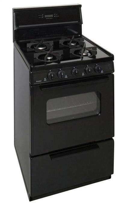Premier SJK240BP 24 in. Freestanding Sealed Burner Spark Ignition Gas Range in Black