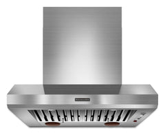 Kitchenaid KXW9736YSS 36'' Wall-Mount 600-1200 CFM Canopy Hood, Commercial-Style Stainless Steel