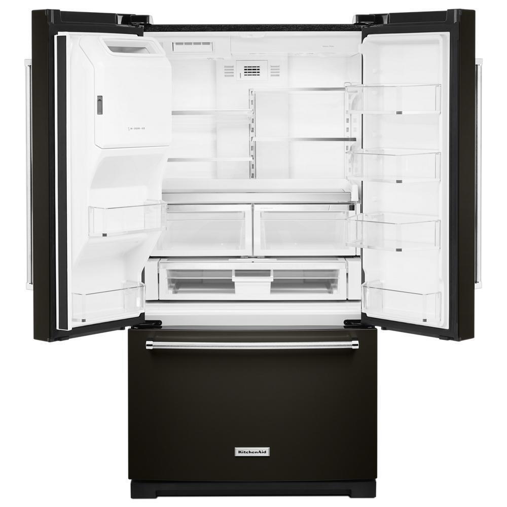 26.8 cu. ft. 36-Inch Width Standard Depth French Door Refrigerator with Exterior Ice and Water and PrintShield™ Finish