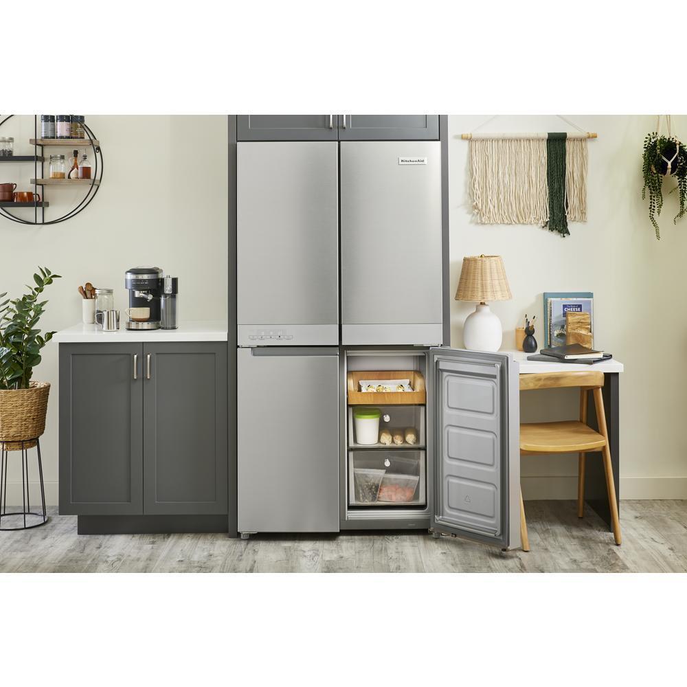 Kitchenaid KRQC506MPS 19.4 cu. ft. 36-inch wide Counter-Depth 4-Door Refrigerator with PrintShield™ Finish