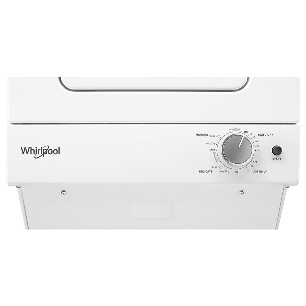 Whirlpool WET4124HW 1.6 cu.ft, 120V/20A Electric Stacked Laundry Center with 6 Wash cycles and Wrinkle Shield™