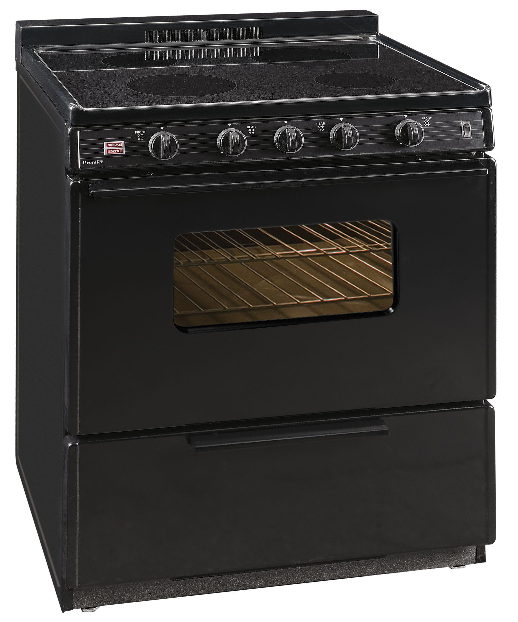 Premier EDS2X0BP 30 in. Freestanding Smooth Top Electric Range in Black