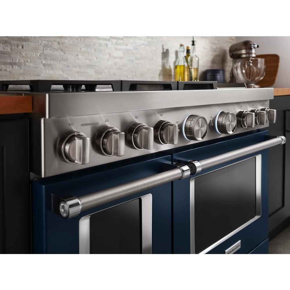 KFDC558JIB KitchenAid® 48'' Smart Commercial-Style Dual Fuel Range with Griddle