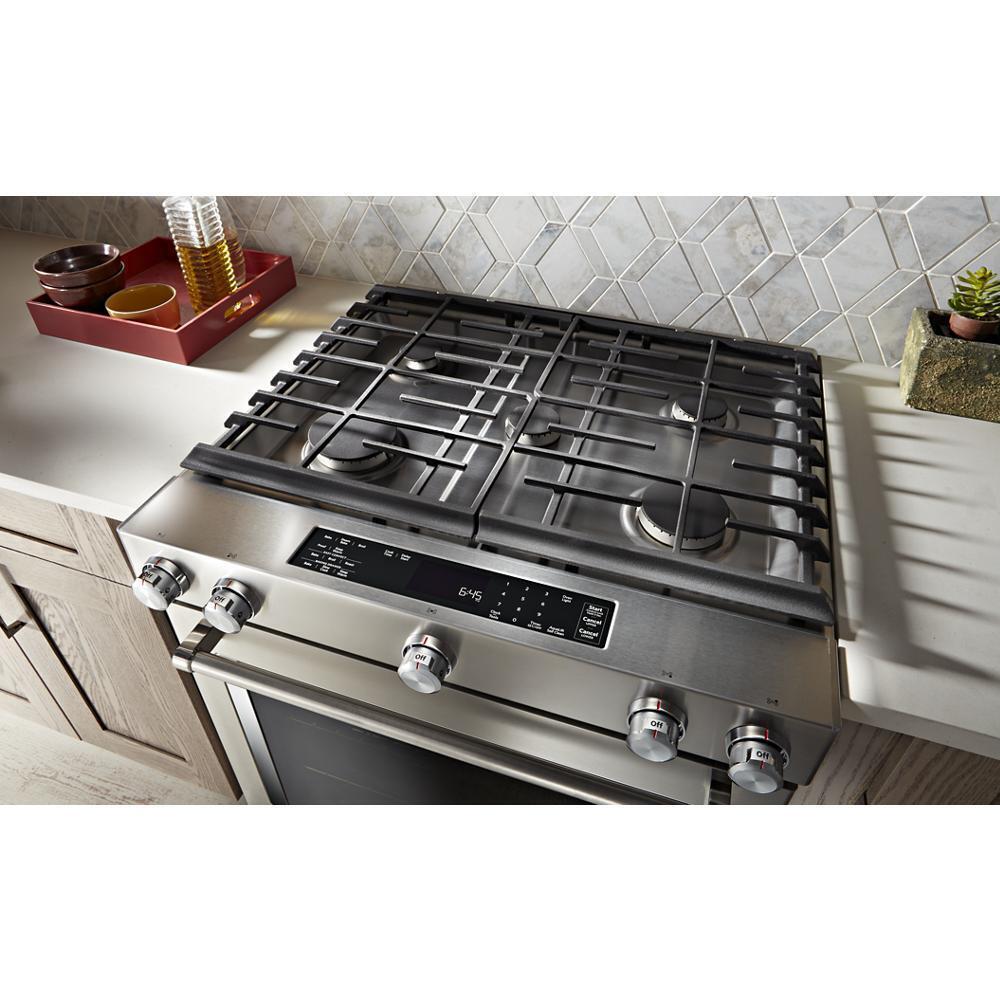 Kitchenaid 30-Inch 5-Burner Dual Fuel Convection Slide-In Range with Baking Drawer