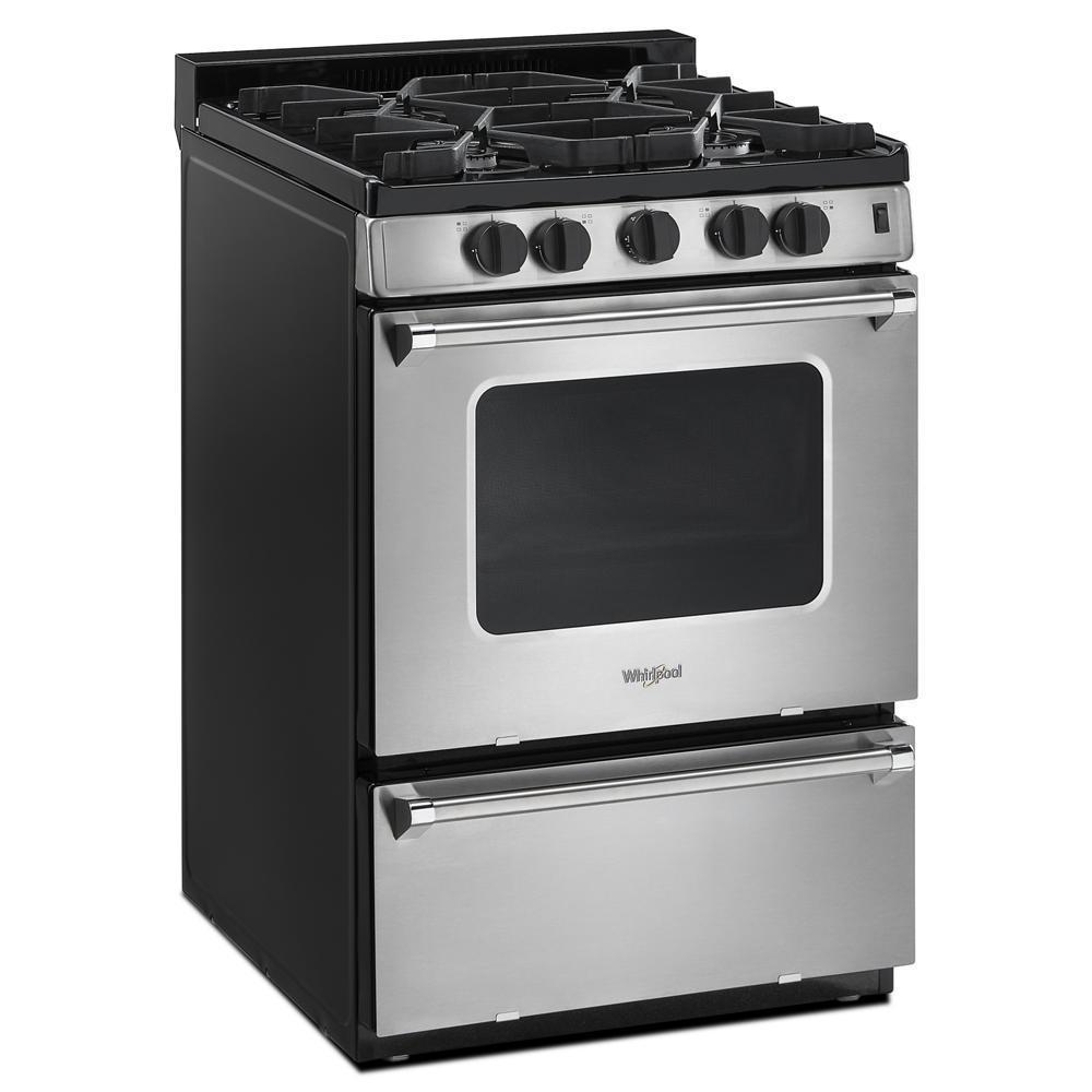 Whirlpool WFG500M4HS 24-inch Freestanding Gas Range with Sealed Burners