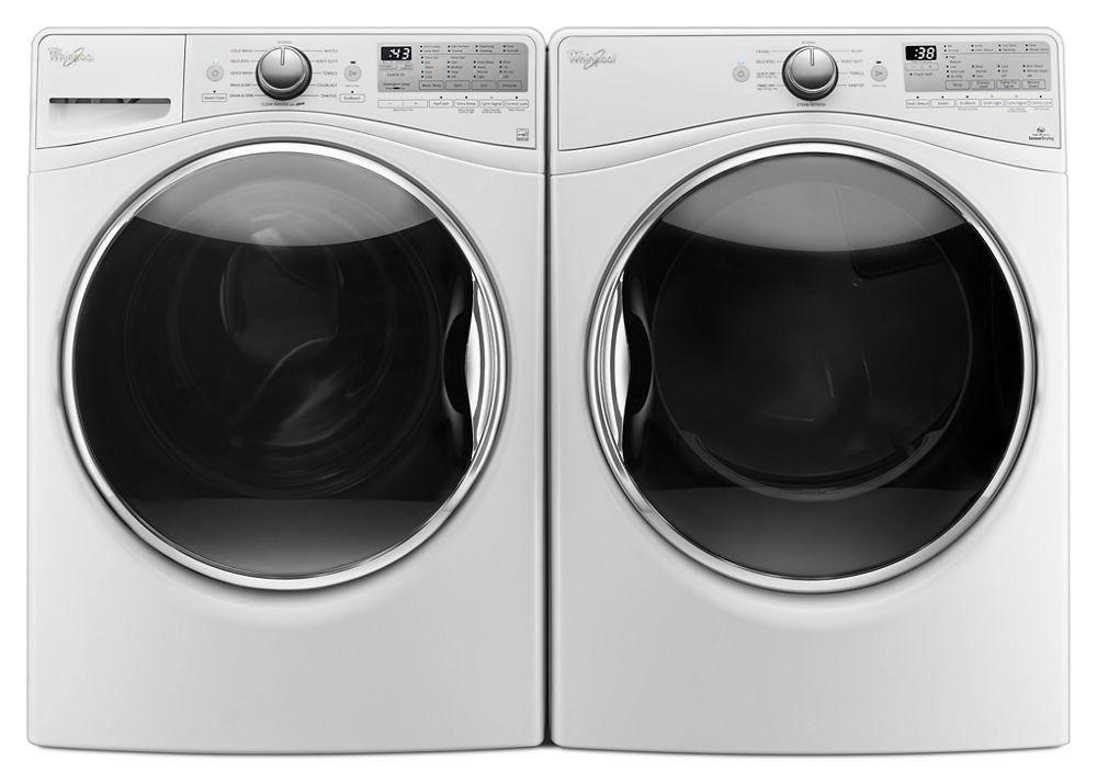 Whirlpool WGD92HEFW 7.4 cu.ft Front Load Gas Dryer with Advanced Moisture Sensing, EcoBoost