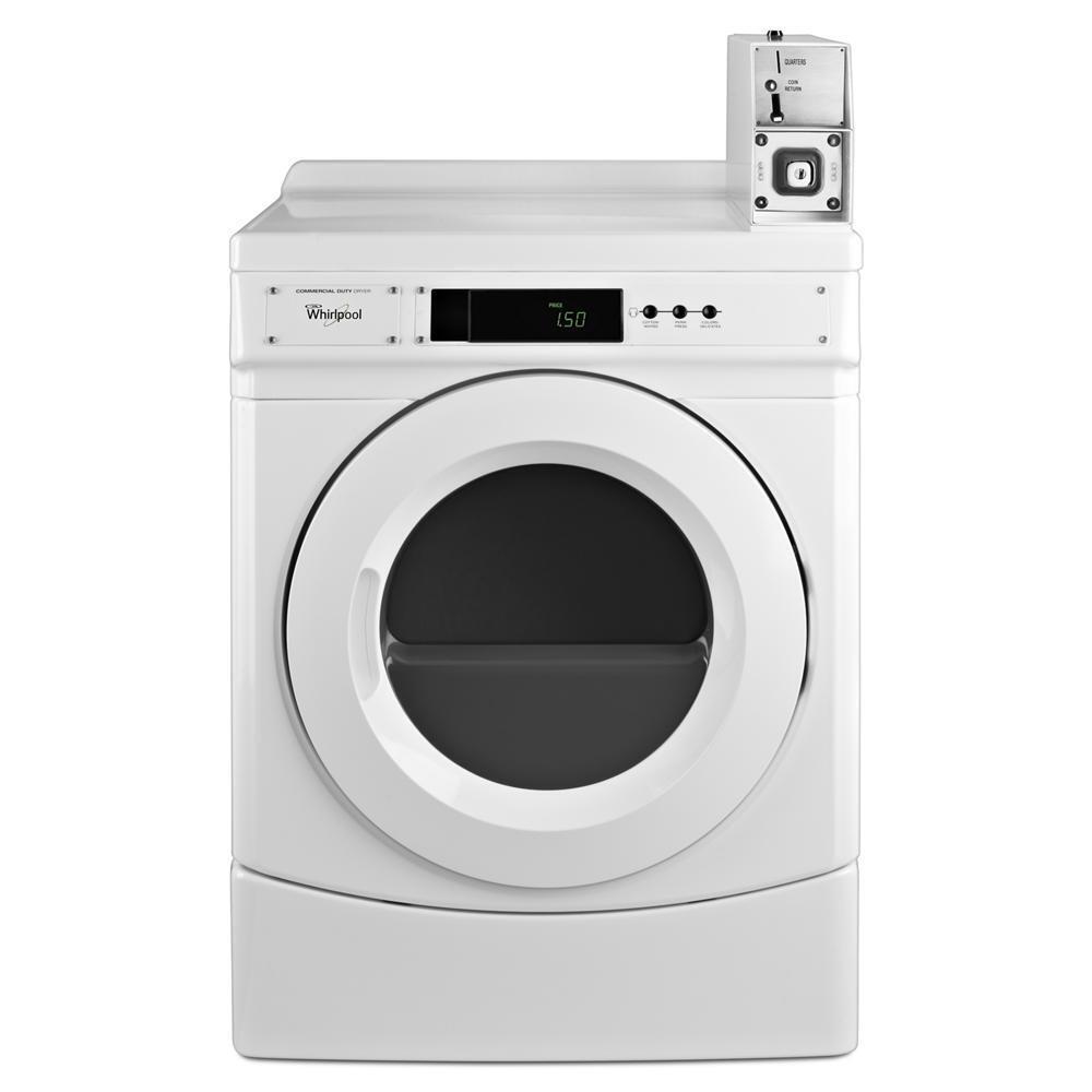 Whirlpool 27" Commercial Electric Front-Load Dryer Featuring Factory-Installed Coin Drop with Coin Box