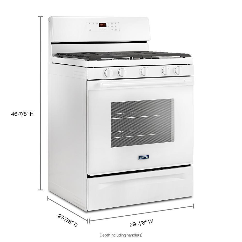 Maytag MGR6600FW 30-inch Wide Gas Range With 5th Oval Burner - 5.0 Cu. Ft.