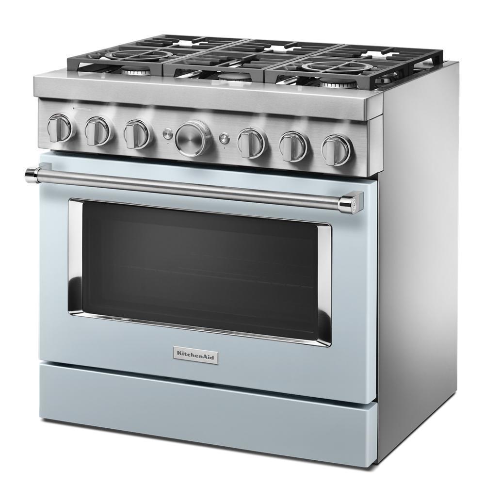KFDC506JMB KitchenAid® 36'' Smart Commercial-Style Dual Fuel Range with 6 Burners